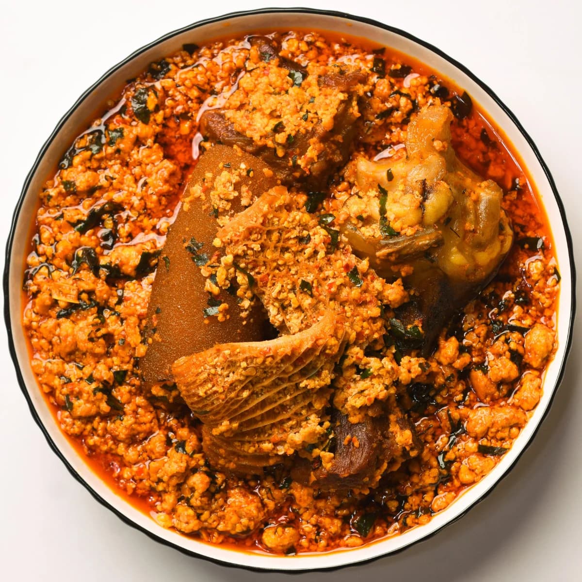 Egusi Soup with Protein of Choice